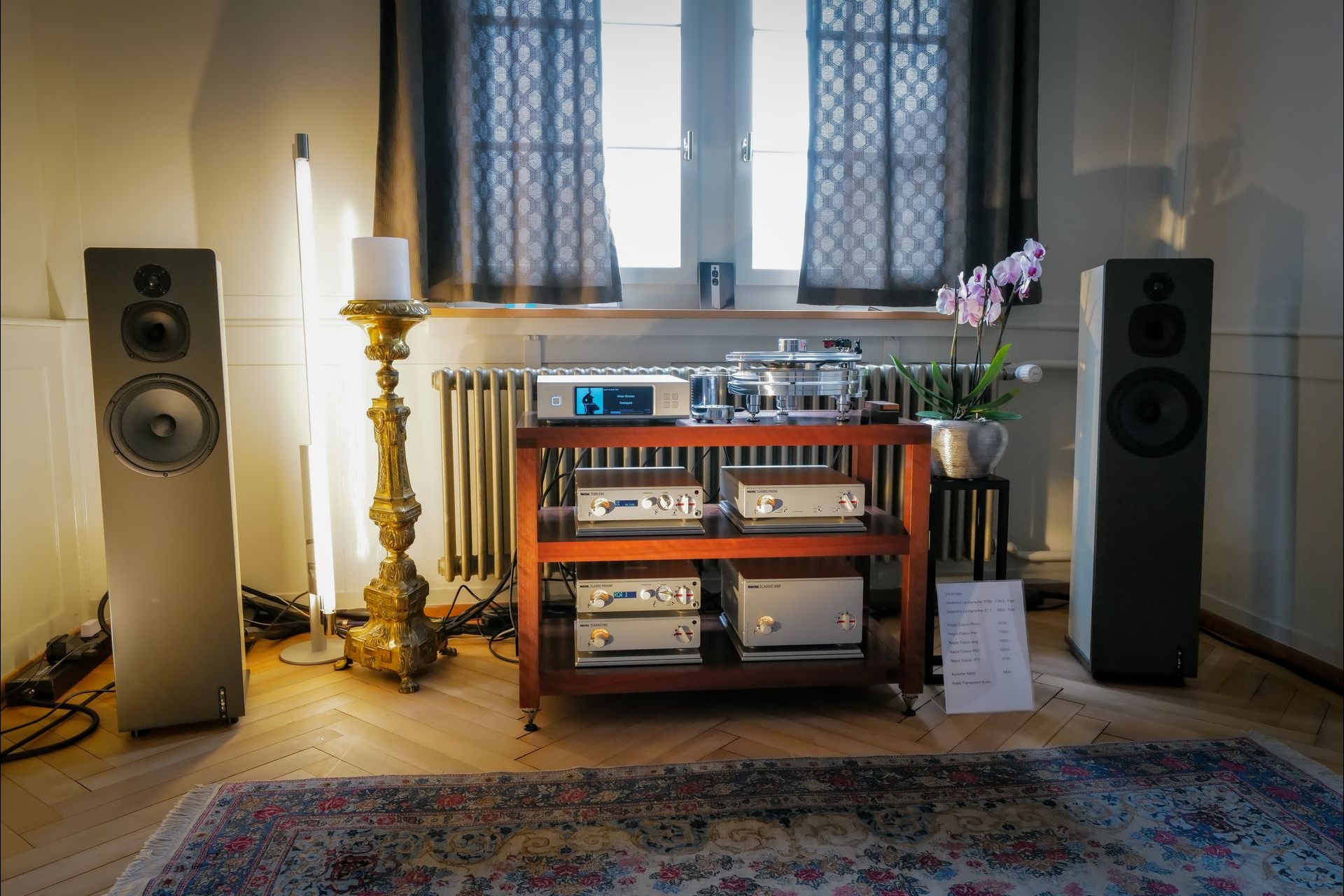 Seidenton Lautsprecher an Nagra Elektronik, Digital-Quelle Aurender