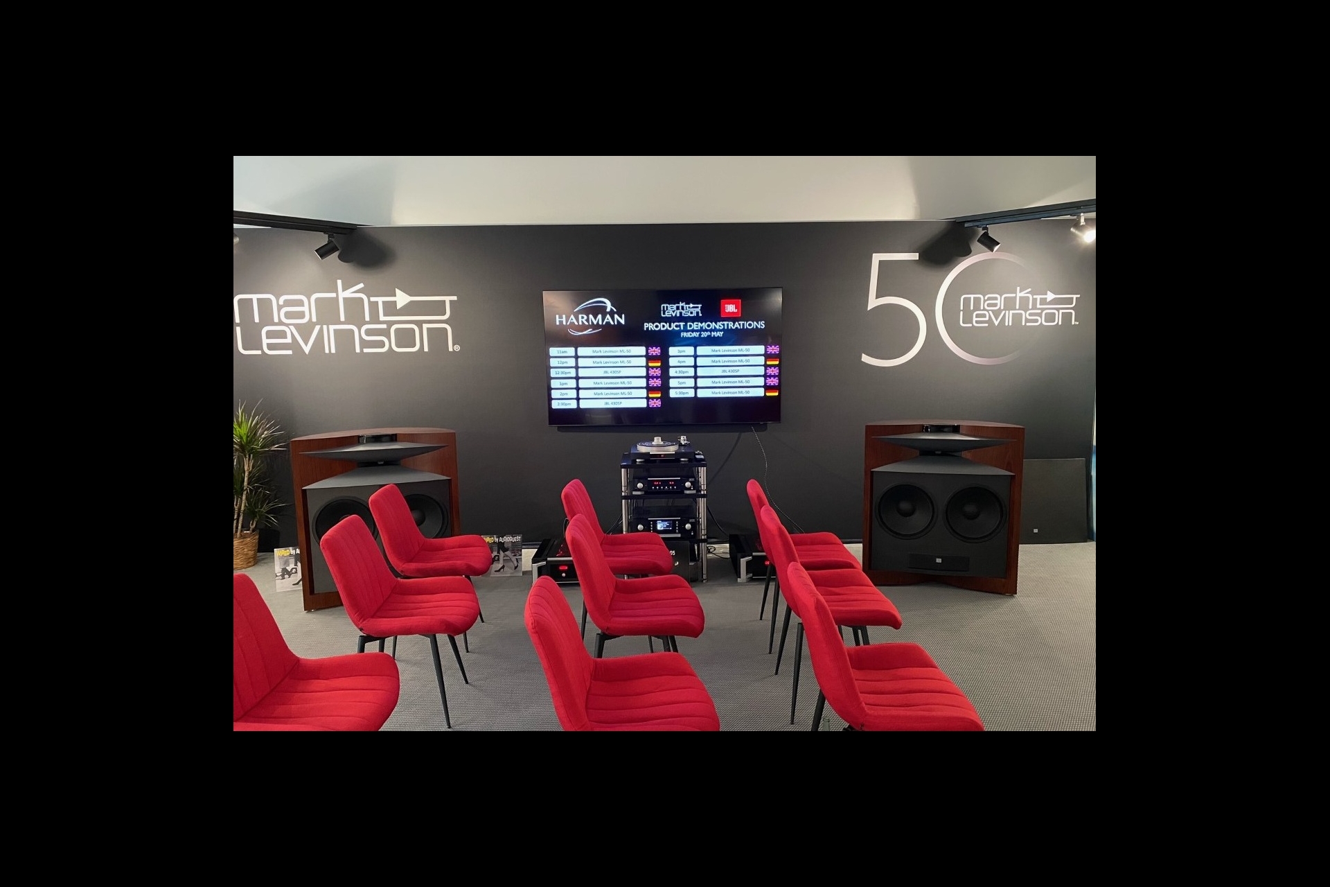 Mark Levinson Elektronik spielte an den grossen JBL Everest Speakern
