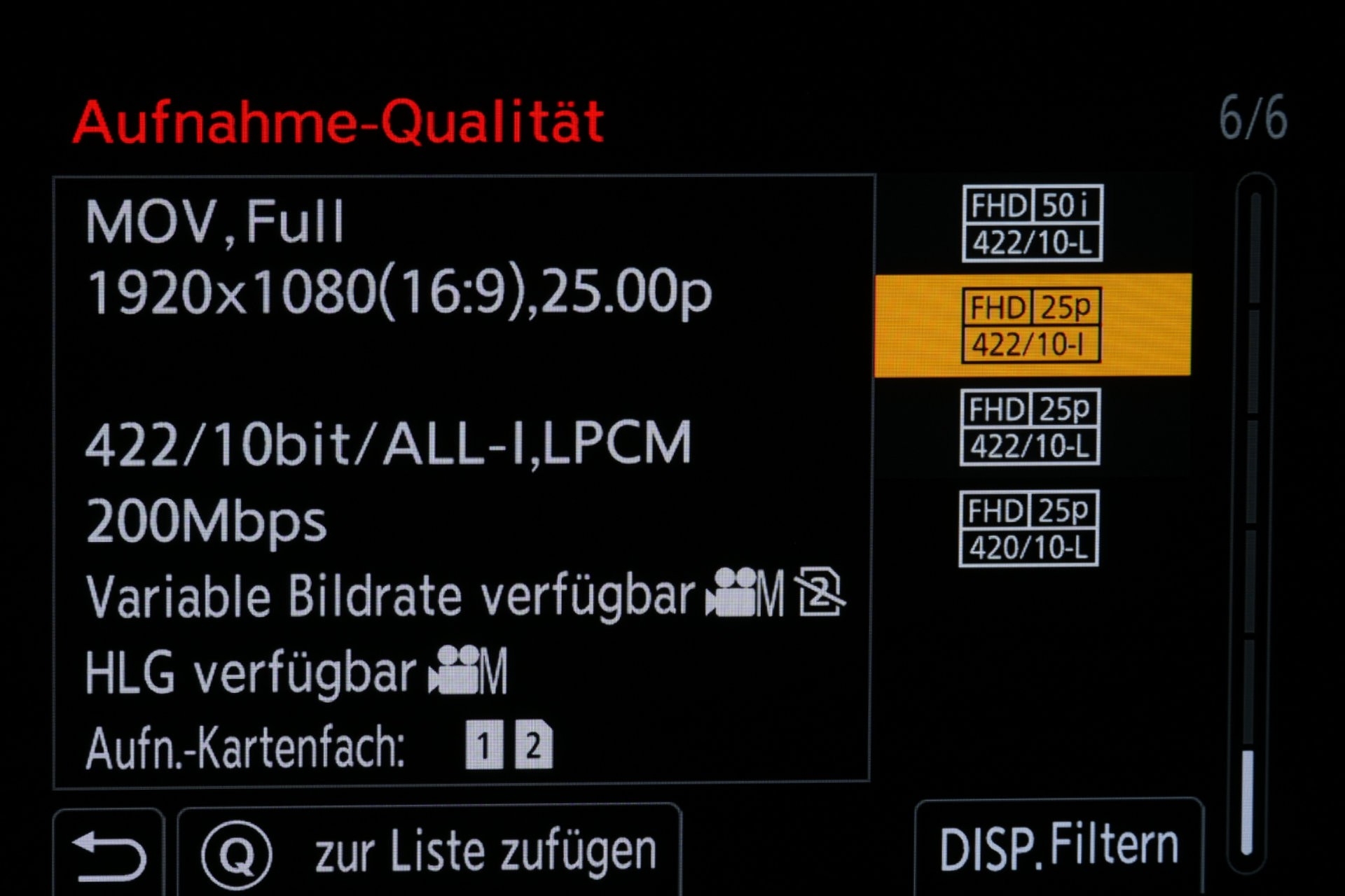 MOV-Videoformat-Auswahl Seite 6.