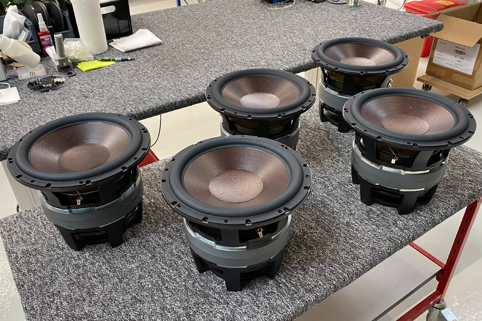 Das Bass-Chassis der Dali Kore vor dem Einbau.