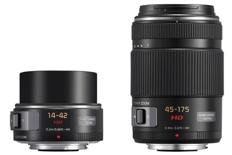 Panasonic hat zwei Zoomobjektive lanciert, deren Brennweite sich motorisch verstellen lässt. Dies ermöglicht gleichmässiges Zoomen beim Filmen. Das 14-42mm und das 45-175mm verfügen über einen micro-FourThirds-Anschluss und passen somit auf die 