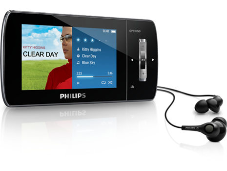 Der Philips GoGear Muse ist das neuste Modell der erfolgreichen MP3-Player von Philips. Die Fullsound-Klangaufbereitung balanciert leise und laute Passagen eines Stückes auf einem konstanteren Pegel aus - ähnlich wie die heutigen Radiosender. Neu werden Kopfhörer mit einer Geräuschunterdrückung mitgeliefert. Die aktive Geräuschreduzierung mit Gegenschall soll Umgebungsgeräusche deutlich minimieren. Zum Player gibt es zudem eine 30 Tage gültige Music-Flatrate 