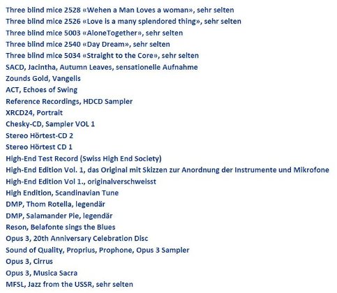 25 audiophile und extrem rare Traum-CDs