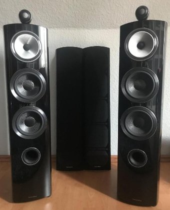 High End Lautsprecher B&W 804 D3 Pianolack schwarz