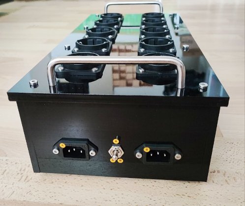 HighEnd DIY 10er Leiste Acryl - 2x IEC Eingang - 2x Erdung