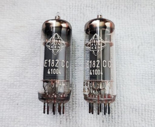 1x matched Paar Telefunken E182CC Röhren -NOS -OVP