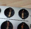 6er Netzleiste mit Kaltgeräte Buchse -- vergoldete Schuko