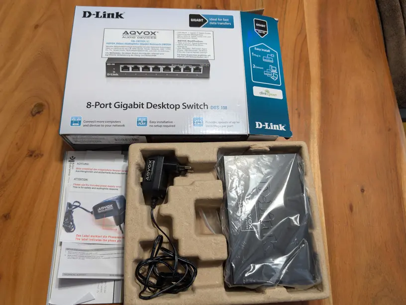 AQVOX AQ-Switch-8 Audiophiler Netzwerk-Switch