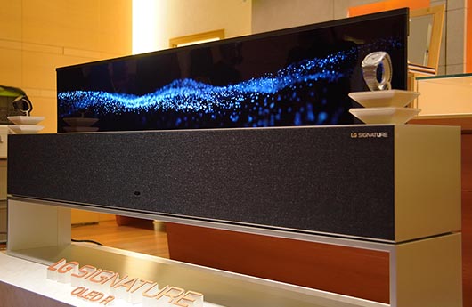 LG präsentiert den ersten einrollbaren Fernseher
