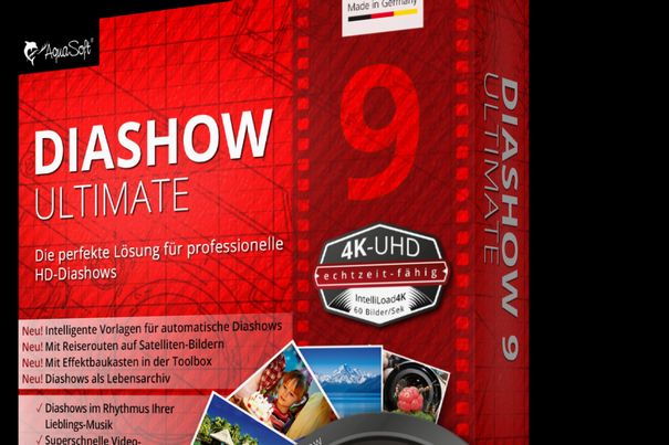 Das Programm Diashow Ultimate verwandelt eine 4K-Fotosammlung in eine Diashow als 4K-Movie.