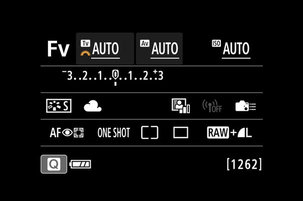 All-in-One: Im genialen Fv-Modus haben Canon-EOS-R- und RP-Fotografen alle kreativen Modi bequem und auf einen Blick im Griff.