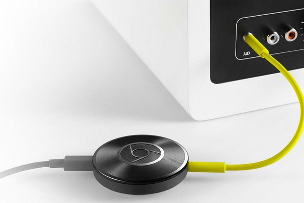 Für 40 Franken rüstet Chromecast Audio jedes Gerät via Analog- oder optischem Anschluss auf Spotify Connect auf.