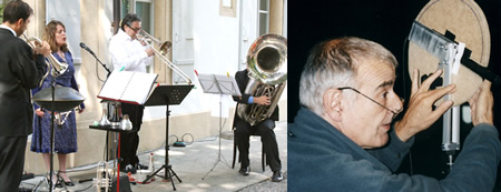 Der bekannte Tonmeister Jürg Jecklin die vor Ort gemachten Konzertmitschnitte den Ausstellern zur Verfügung stellen.