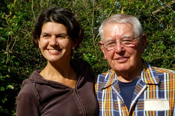 Daniela Manger mit ihrem Vater Josef Wilhelm Manger (1929–2016). 