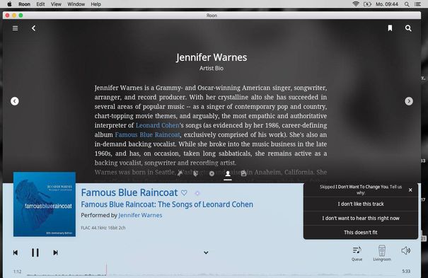 Artist Bio von Jennifer Warnes.