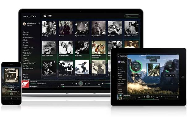 Das Volumio-Benutzer-Interface für Desktop, Tablet und Smartphone.