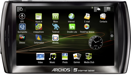 Archos 5 Internet Tablet mit Android Betriebssystem