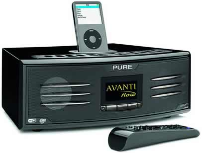 Avanti flow ist ein digitales Internet-Tischradio, das DAB- und UKW-Radio, Internetradio, Streaming und Ipod-Dock bietet.