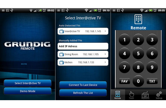 Grundig Steuerung über Smartphone