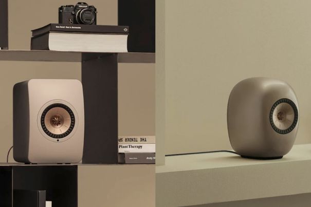 Links die LS50 Wireless II und rechts die LS Luxe mit ihren runden Kanten.