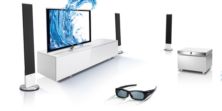 Die Loewe Welt mit 3D- Fernseher, Shutrterbrille und Heimkino-Audiosystem
