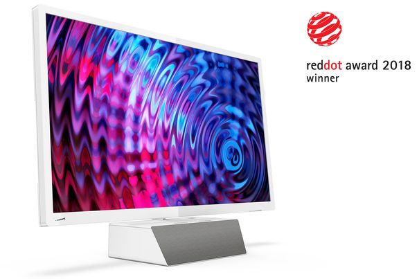 Preisgewinner: Der Philips-LED-TV und Bluetooth-Lautsprecher 5863 gewinnt den 2018 Red Dot Product Design Award.