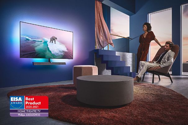 TP Vision – Philips TV – erhielt den EISA Best Buy Award 2020–2021 für den OLED-TV 55OLED805 und gewinnt den EISA Home Theatre TV Award für den 65OLED935.