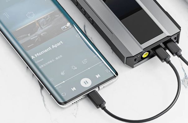 Die vermutlich audiophilste Anwendung des Q15 mit dem Smartphone via USB.