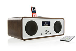 Der DAB+-Empfänger R2i von Vita Audio verfügt auch über eine iPod/iPhone Docking-Station.