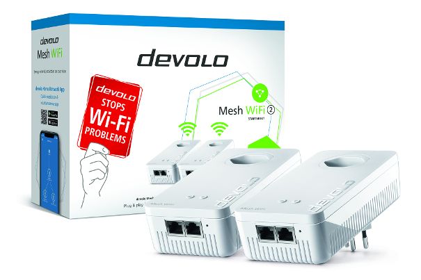 Das Starter-Kit devolo Power Mesh WiFi 2 mit zwei Adaptern gibt es für CHF 299.90.