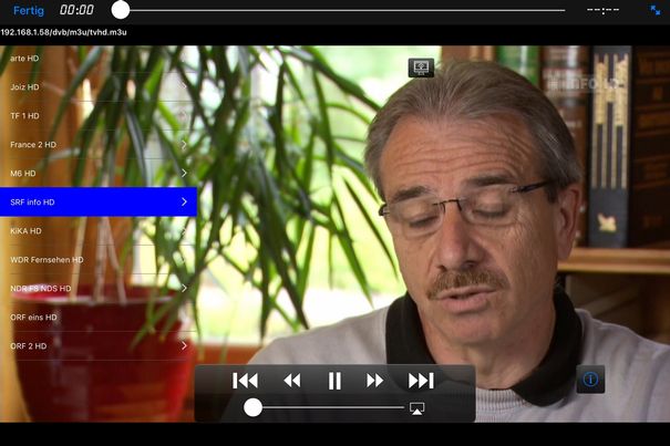 Mit der iOS-App GoodPlayer lassen sich auch HD-Sender auf iOS-Geräten nutzen. Allerdings steht dann kein EPG zur Verfügung.