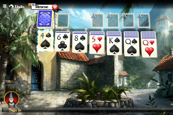 Solitaire ist eines der wenigen Games, dass die 4K-Auflösung der Shield ausnutzt. Aus technischen Gründen ist unser Screenshot aber nur in Full-HD-Auflösung.