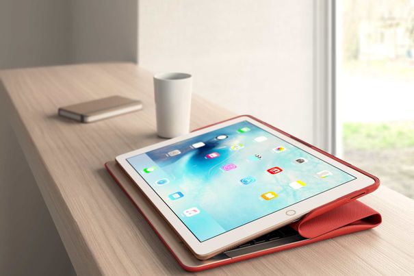 Mit Tastatur-Schutzhülle wird das iPad Pro zum Arbeitstier.