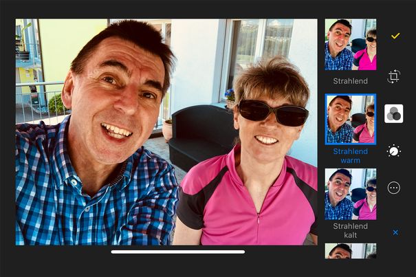 Verschönern oder verunstalten: Die Smartphone-Selfies lassen sich mit den unterschiedlichsten Filtern bearbeiten.