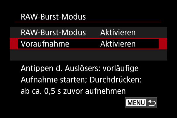 Neu bei Canon: Die APS-C-Kamera EOS R7 besitzt einen RAW-Burst-Modus und eine Voraufnahme-Funktion.