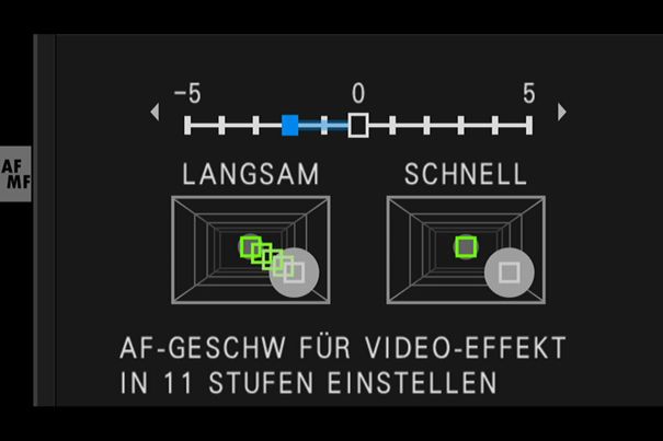 AF-C Benutzerdefinierte Einstellung 2: AF-Geschwindigkeit: Wie schnell wird auf das Motiv scharfgestellt?