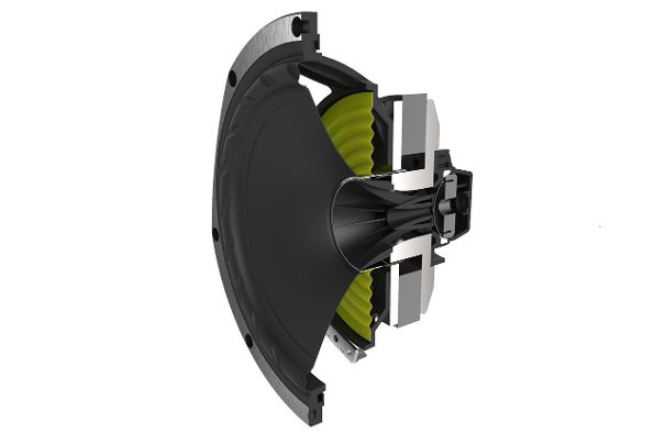 Auch die F501 ist mit einem technisch aufwändigen Isoflare-Treiber mit koaxial integriertem Hochtonhorn ausgestattet.