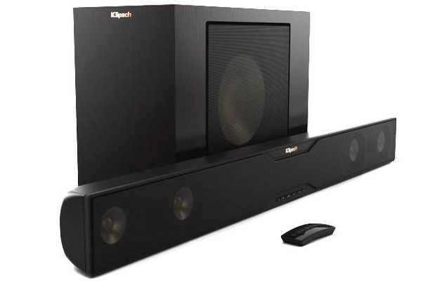 Gross und potent: Beim Soundbar-Subwoofer-System R-20B lässt der Audiospezialist Klipsch seine grosse Liebe zu Hörnern immerhin ansatzweise aufblitzen.