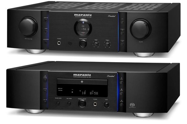 Marantz Super Audio CD-Player 5A15S2 Ltd und Vollverstärker PM15S2 Ltd als Programm- und Leistungsquellen.
