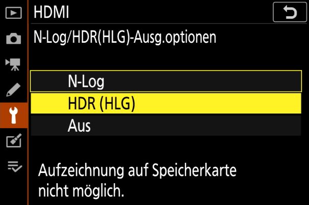 High Dynamic Range: Neu darf mit der Nikon Z 6II in «Hybrid Log Gamma» (HLG) gefilmt werden.