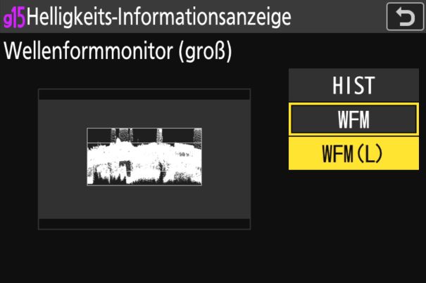 Vertrauen ist gut: Für die Belichtungskontrolle beim Filmen gibt es bei der Nikon Z 8 neben Zebra-Warnung oder Histogramm auch eine Waveform-Anzeige.