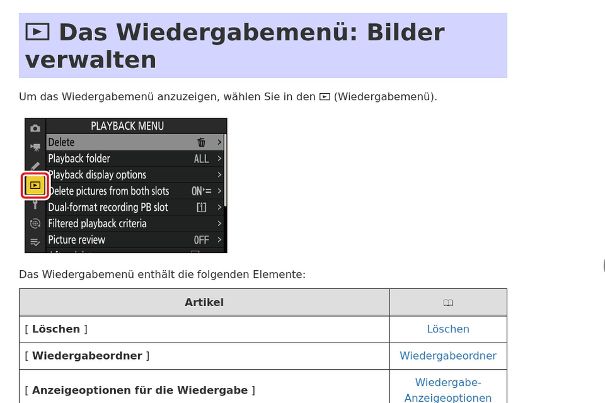 Professionell geht anders: Deutsche Erklärungen mit englischen Menü-Abbildungen.