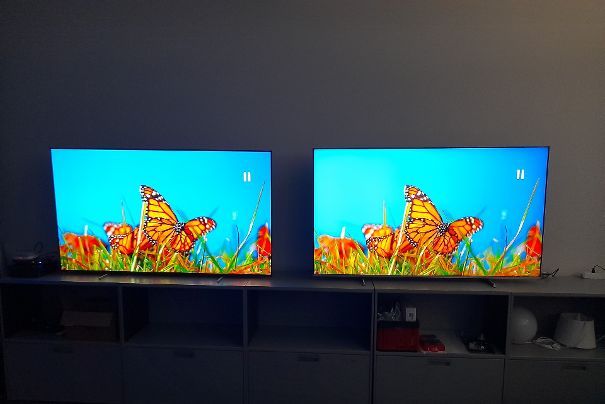 Eine ausgeprägte Farbbrillanz zeigen sowohl der OLED- wie auch der Mini-LED-TV (rechts). Subtile Unterschiede bei der Farbabstimmung zeugen vom grundsätzlich anderen Prozess der Farberzeugung.