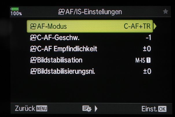 Videofokus-Feintuning: Die Olympus OM-D E-M1 Mark III besitzt für das Anpassen des kontinuierlichen Video-Autofokus neu ein eigenes Menü.