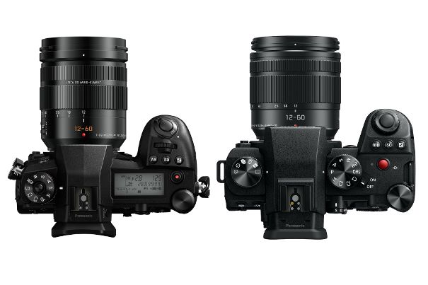 Zugenommen und abgespeckt: Der Panasonic Lumix G9 II (rechts) fehlt das Schulterdisplay der G9, dafür ist sie in der Tiefe etwas wuchtiger geworden.