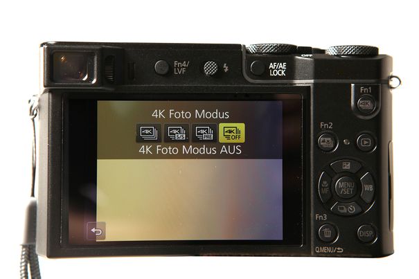 Der 4K-Foto-Modus und die Post-Fokus-Aufnahme sind über die Funktionstasten Fn1 und Fn2 direkt aufrufbar.