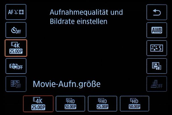 Video aufgebohrt: Die Canon EOS M200 beherrscht neu auch Videoaufnahmen in 4K/UHD mit 3840 x 2160 Pixeln.