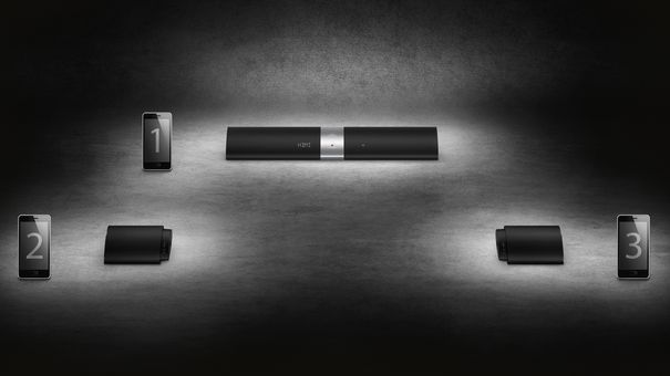 3 in 1: Theoretisch könnte man die Fidelio B5 Soundbar mit drei unterschiedlichen Bluetooth-Streams bespielen.