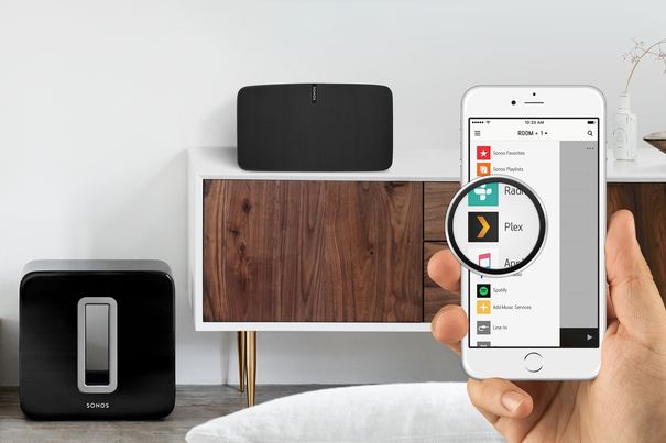 Mit Plex und Sonos verheiraten sich ein perfekter Musikverwalter und ein bewährtes Multiroom-Audio-System.