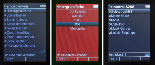 Das Farbdisplay ist die Zentrale und kann sogar farblich den eigenen Wünschen angepasst werden